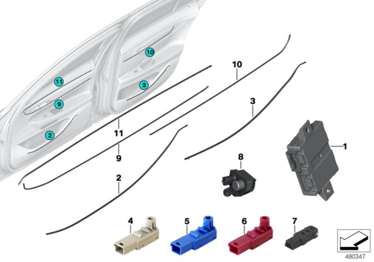 Module à LED/fibre opt. boitier électr. ->58523631819