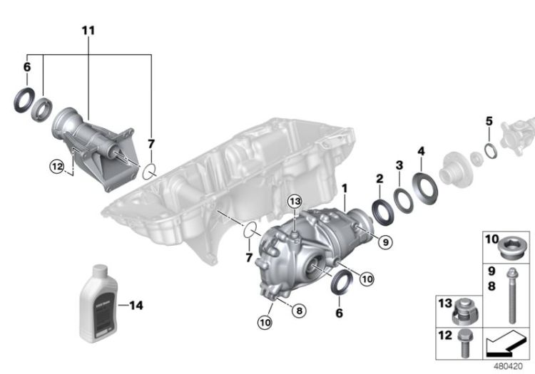 Front axle differential 170AL ->59861311378