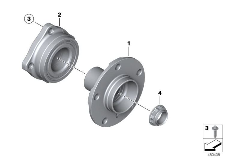 Side shaft/wheel bearings ->48480331231