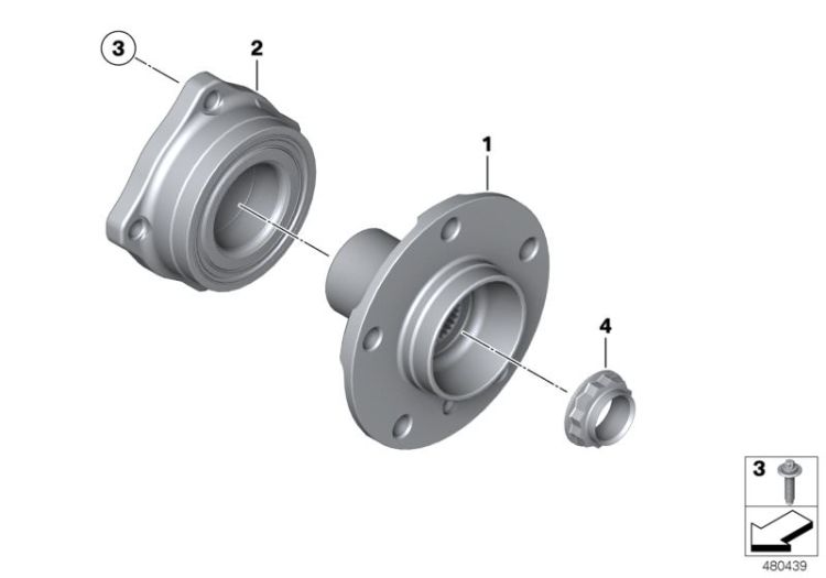 Side shaft/wheel bearings ->51261331475