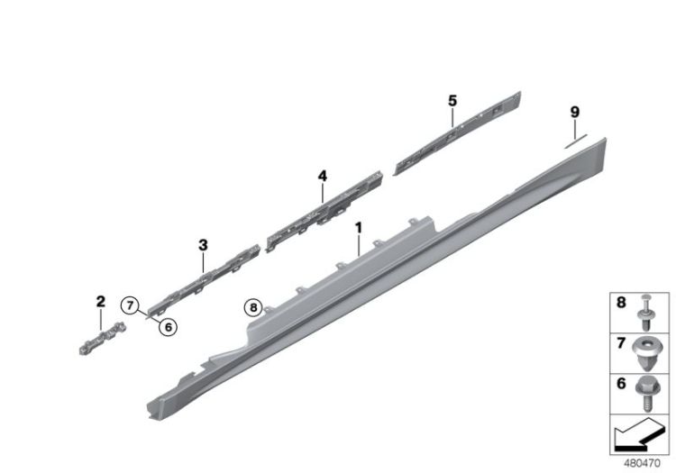 M trim, sill / wheel arch ->55966519258