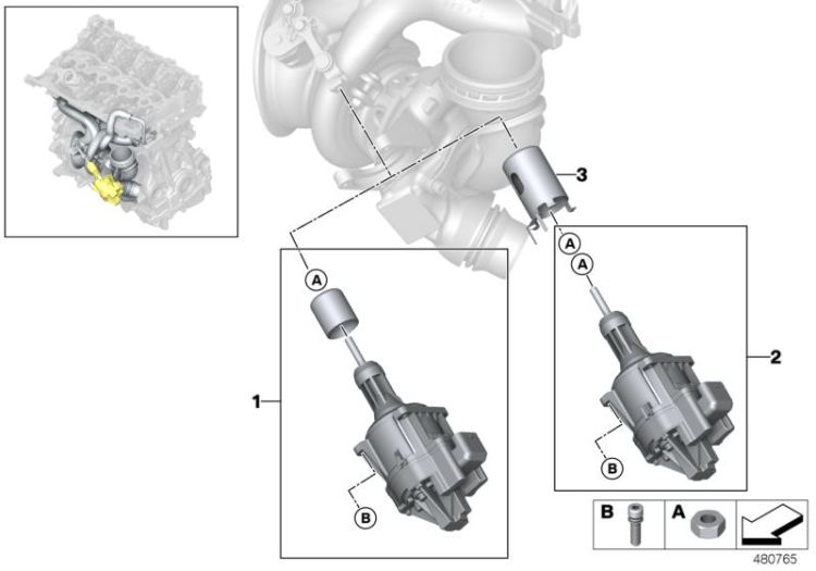 Juego de reparación turbocompresor ->56283116844