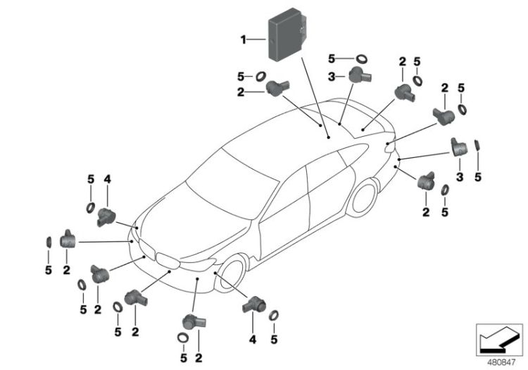 Park Distance Control (PDC) ->58523660419