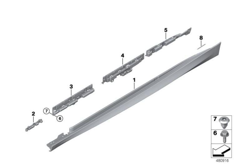 M trim, sill / wheel arch ->55701518943