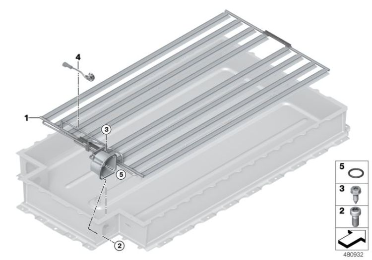 Kühler Hochvolt-Batterie ->57401614538