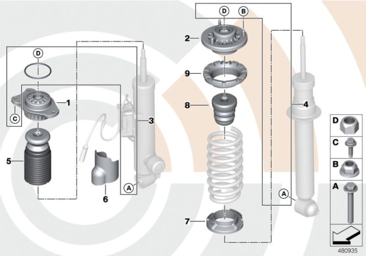 Installation kit support bearing ->51931331508