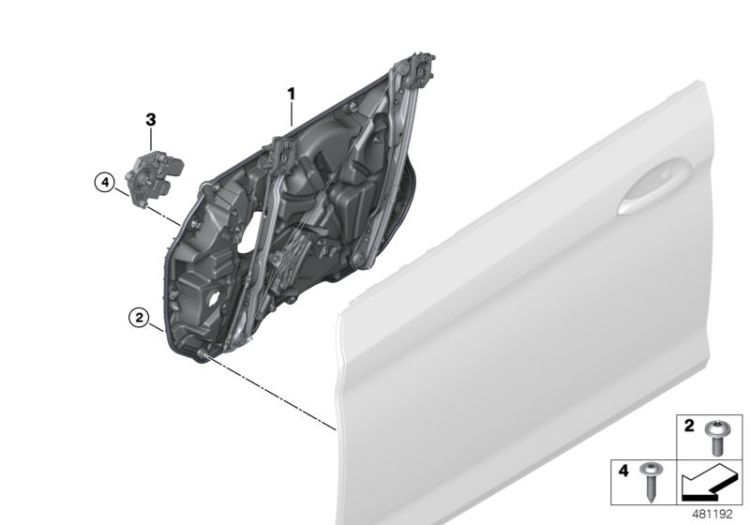 Door window lifting mechanism front ->58523514603