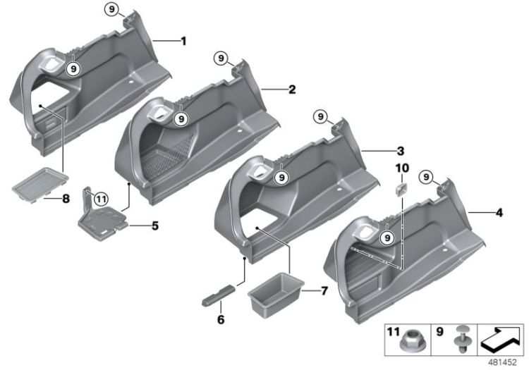 Trunk trim, left ->54108518568