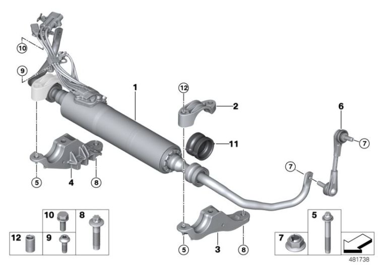 Anti-roll bar front / Dynamic Drive AWD ->57459311264