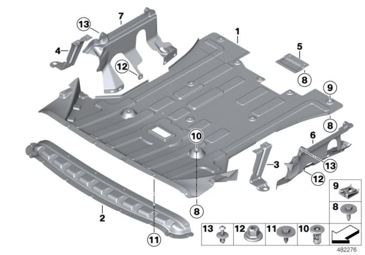 Underbonnet screen ->52632519433