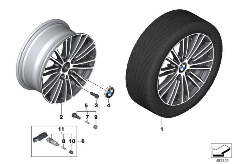 BMW LA wheel multi spoke 724 - 17