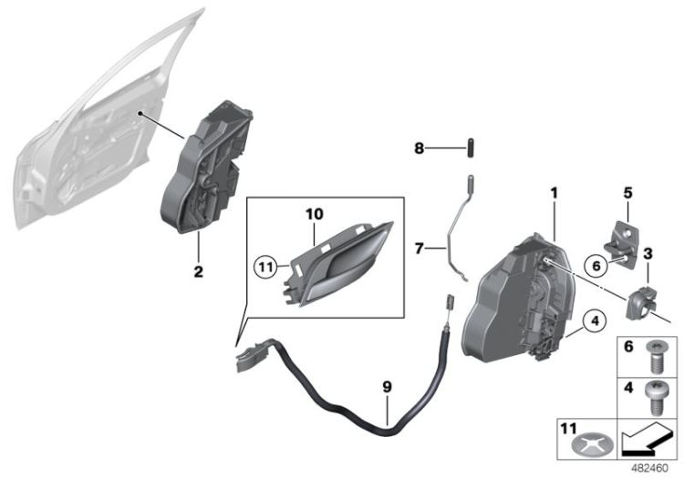 Front door control/door lock ->51923517520