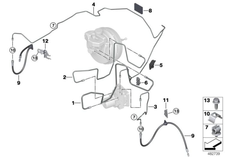 Brake pipe, front ->59369342517