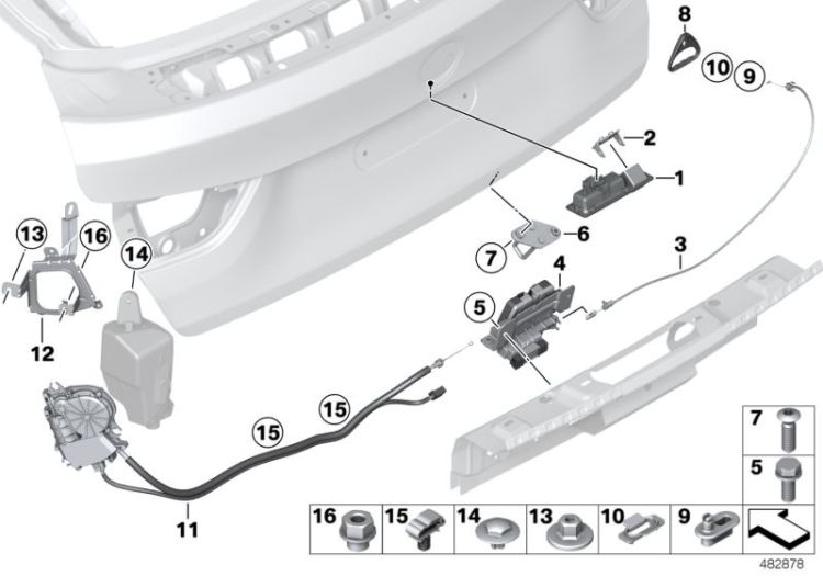 Tailgate locking system ->55249412201