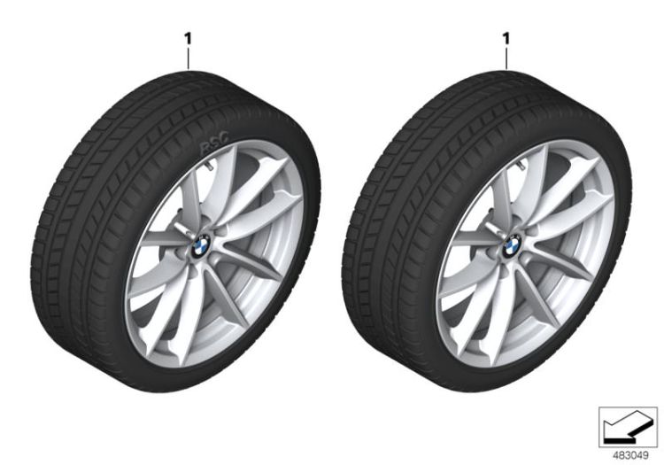 Winter wheel&tyre V-spoke 618 ->59505035198