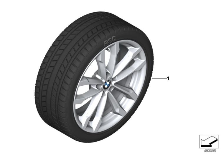 Winter wheel with tyre V-spoke 691 ->59505035199