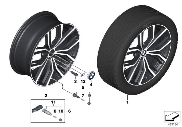 BMW LA wheel M Y-spoke 701M Performance ->59369362429