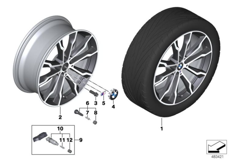 BMW LM Rad Doppelspeiche 699M - 20