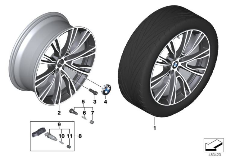 BMW LM Rad V-Speiche 726I - 21