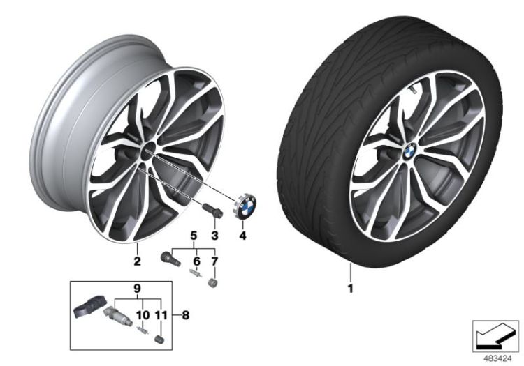 BMW LA wheel Y-spoke 695 - 20