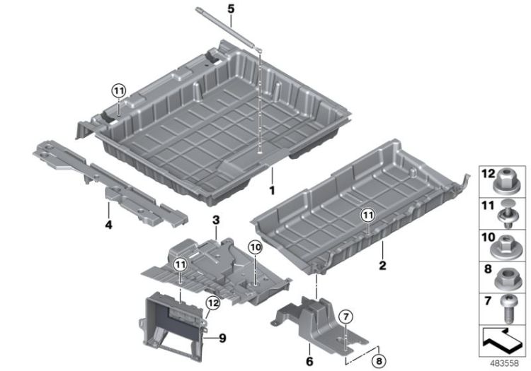 Storage tray, luggage-compartment floor ->59001516056