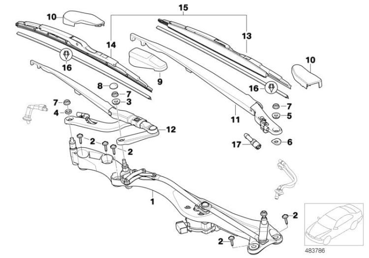 Single wiper parts ->47771611561