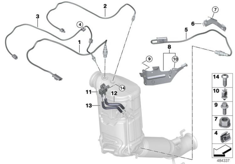 Diesel partic.filt.sens./mount.parts ->59421131959