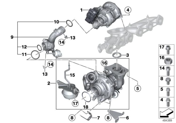 Turbo compressore di sovralimentazione ->51868114434