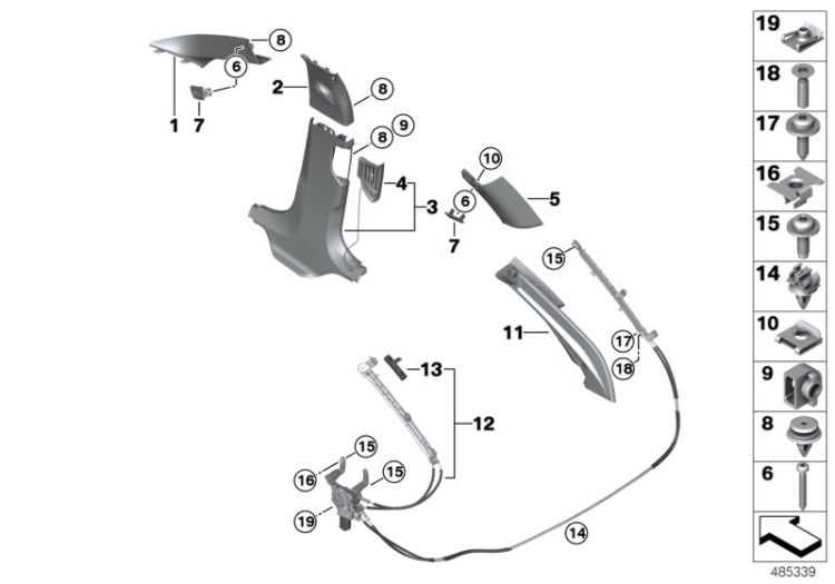 Verkleidung A- / B- / C- / D-Säule ->58523516956