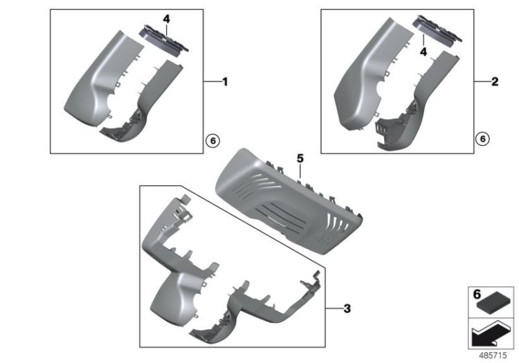 Cubiertas retrovisor interior ->59369517677