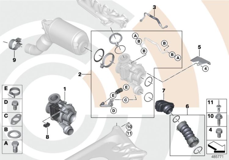 Turbocharger and install. kit Value Line ->52632310928