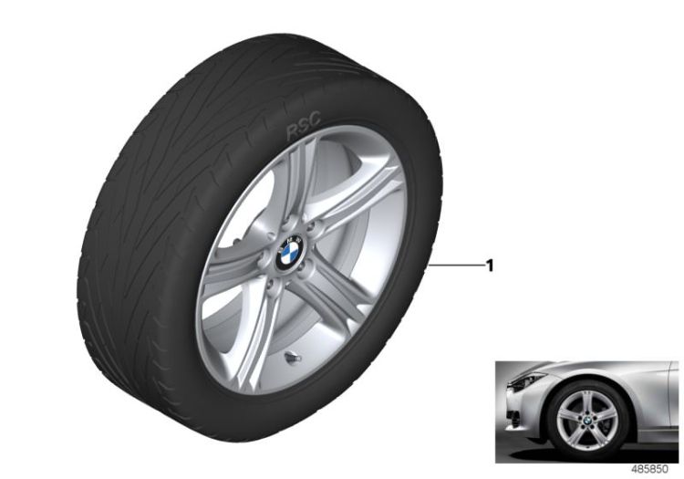 BMW LA wheel, star spoke 393 - 17`` ->54108034290