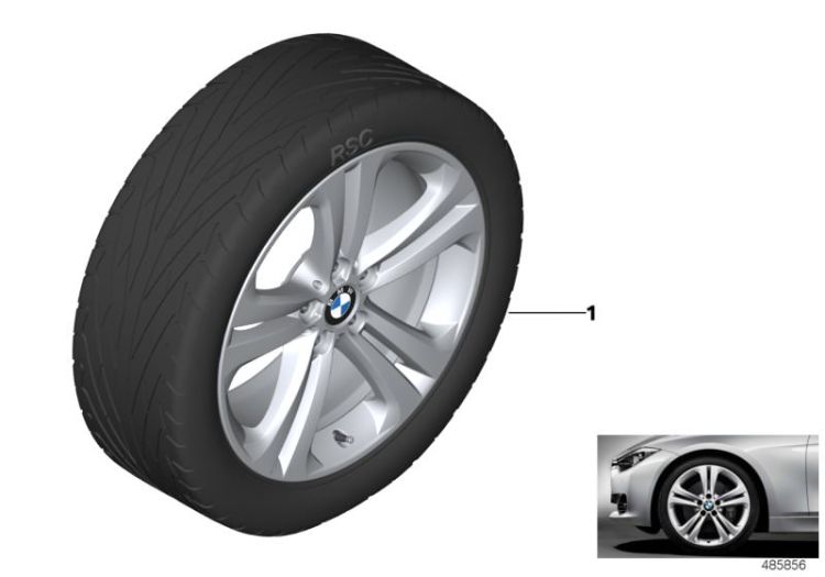 Roue all. BMW doubles rayons 401 - 19`` ->54108034294