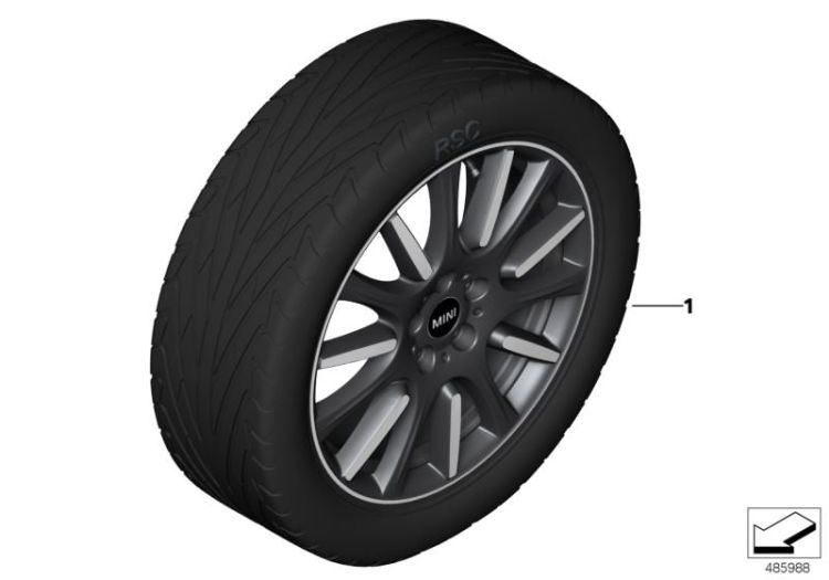 MINI LA wheel High Spoke 596 - 18