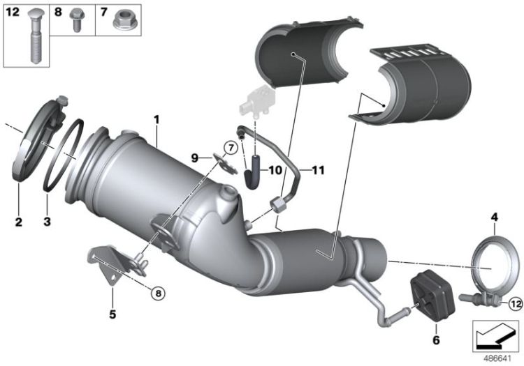 Engine-compartment catalytic converter ->53585180939