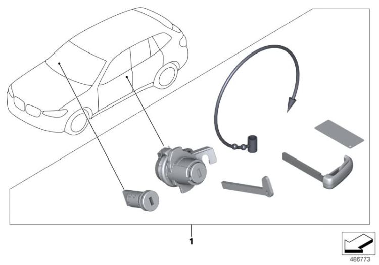 Single key locking system display key ->59369412818