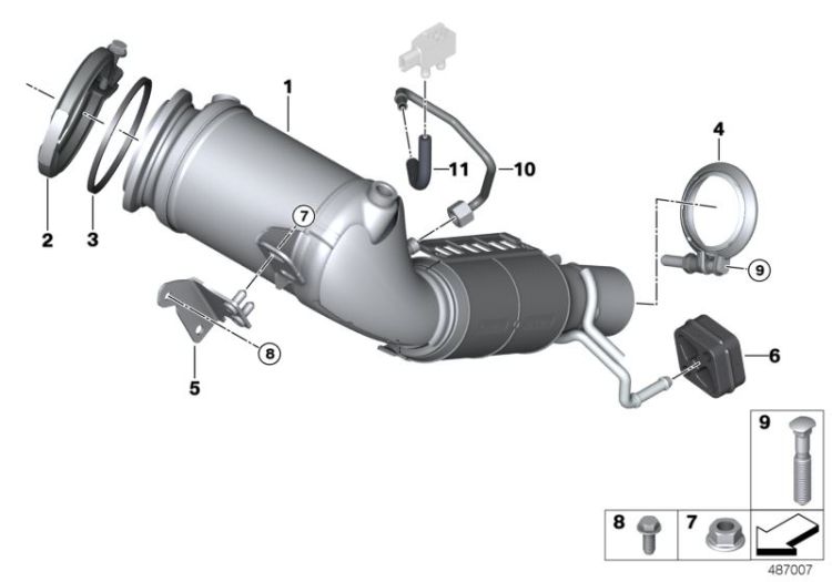 Engine-compartment catalytic converter ->59644181330