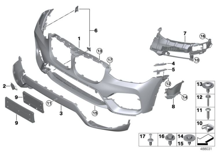 Trim panel, front ->59369514970