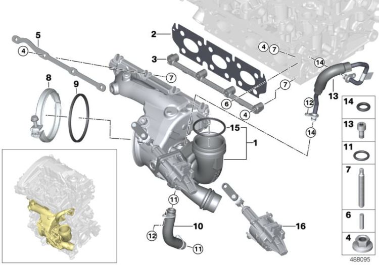 Turbo charger with lubrication ->56281115607