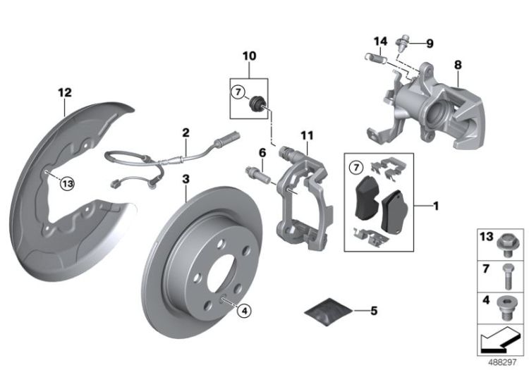 Rear wheel brake ->56281342178