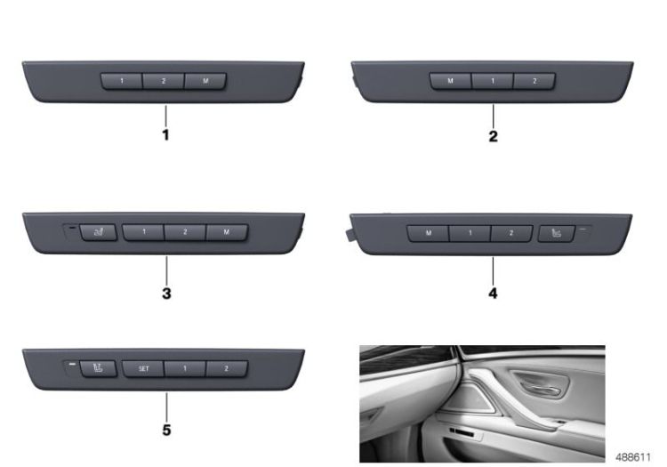 Op. unit, suppl. seat functions, front ->51931612378