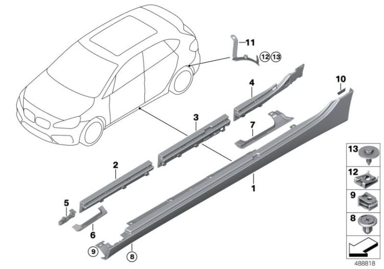 Cover door sill / wheel arch ->59647511537