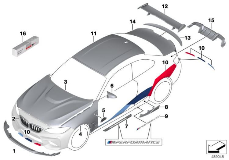 M Performance Aerodynamik-Zubehörteile ->1600673