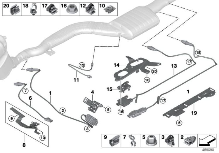 Exhaust sensors / sensor NOX / SCR ->59856132011