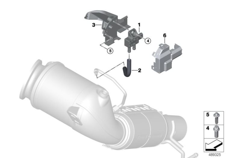 Petrol partic.filter sens./mounted parts ->59107181439