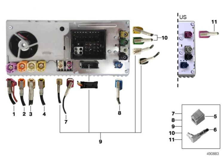 Rep.- wiring harn.assort.Head Unit High ->59369615899