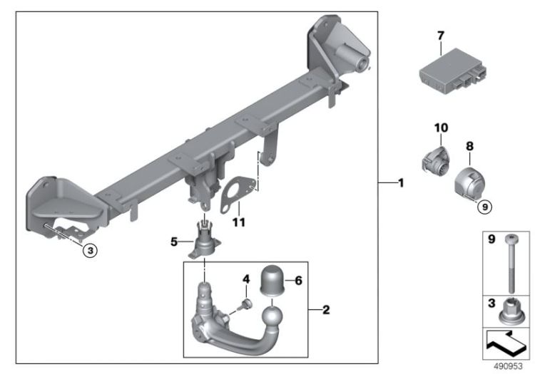 Towing hitch, detachable ->60408711116