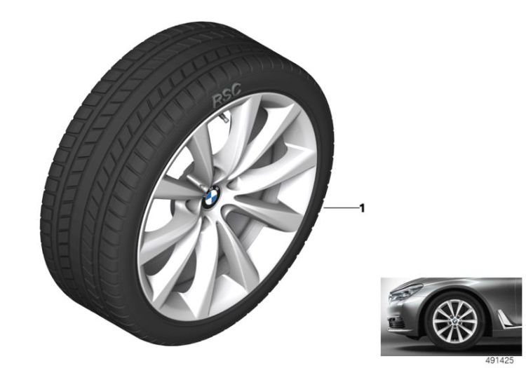 Winter wheel&tyre V-spoke 642 ->1488445