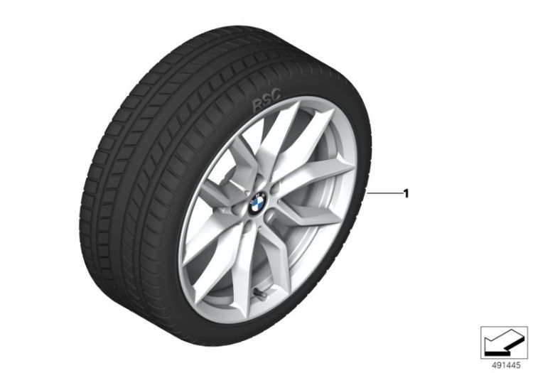 Winter wheel with tyre V-spoke 734 ->60024034922