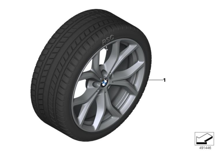 Winter wheel & tyre V-spoke 735 ->60024034923